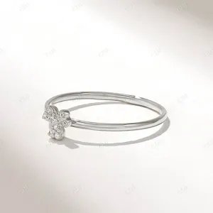 0.06CTW Lab Grown Diamond Trefoil Promise Ring