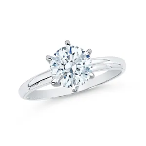 0.46 Carat Round Brilliant Cut Diamond Solitaire Engagement Ring in 14k Gold ( J - SI2)