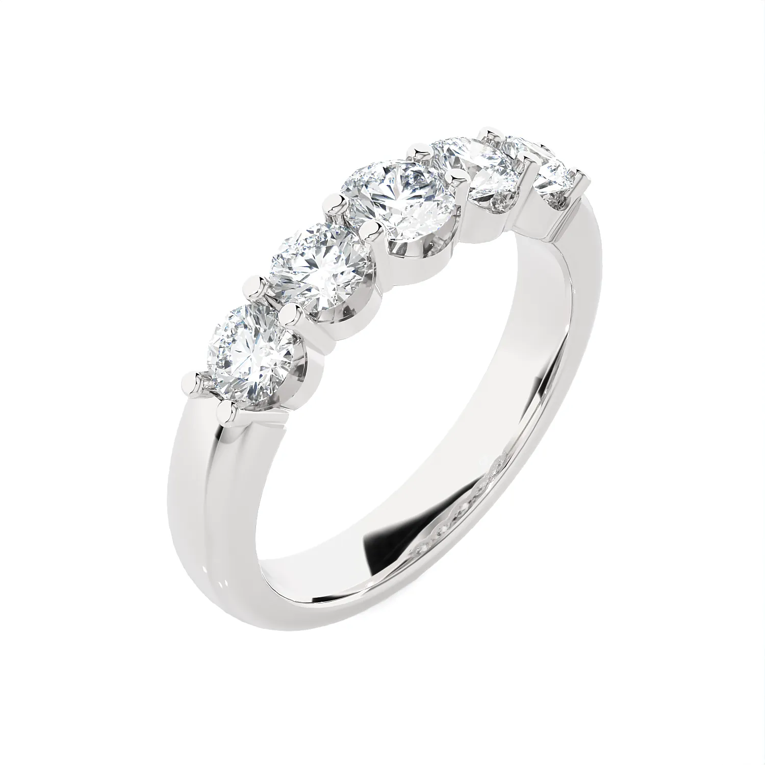 1 1/5 ctw Round Lab Grown Diamond Anniversary Ring