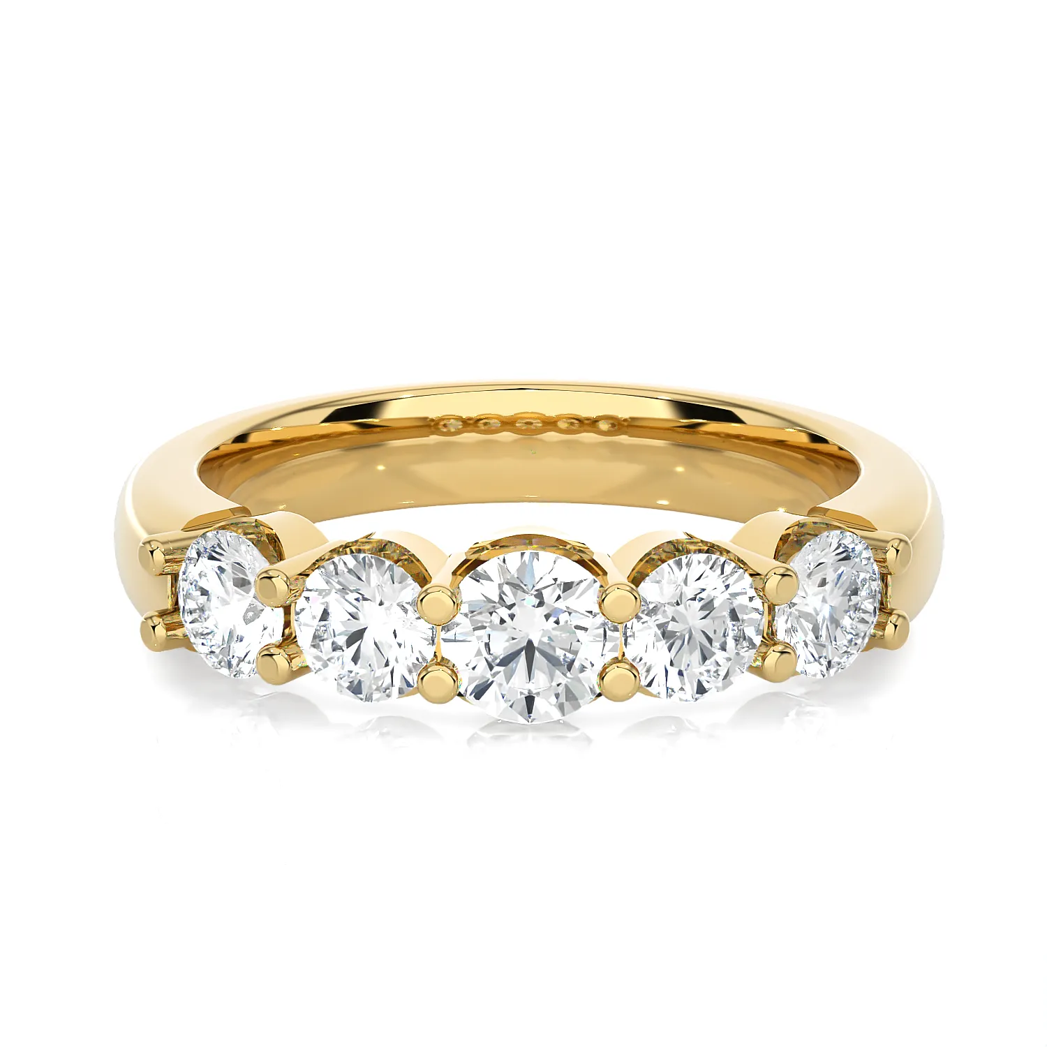 1 1/5 ctw Round Lab Grown Diamond Anniversary Ring