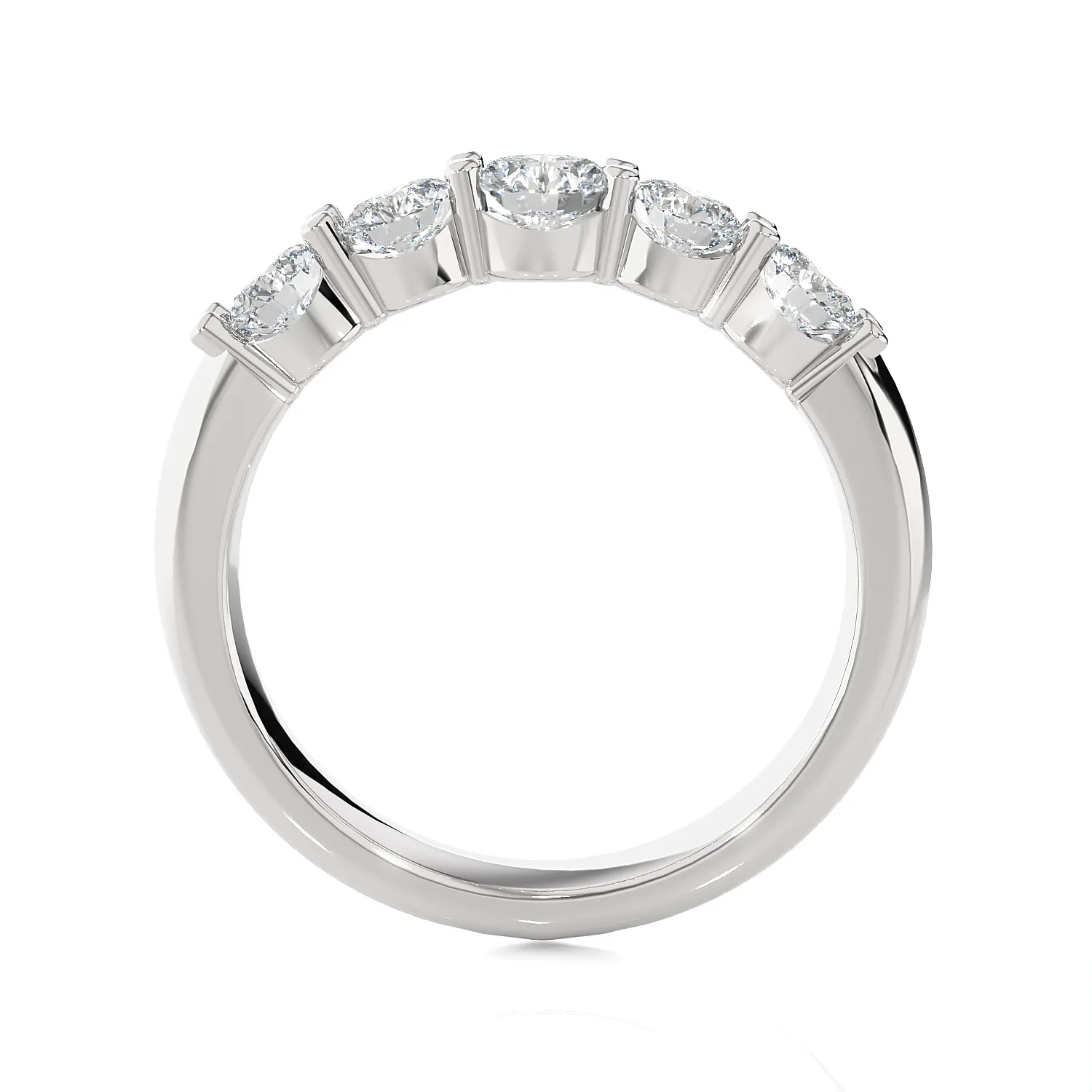 1 1/5 ctw Round Lab Grown Diamond Anniversary Ring