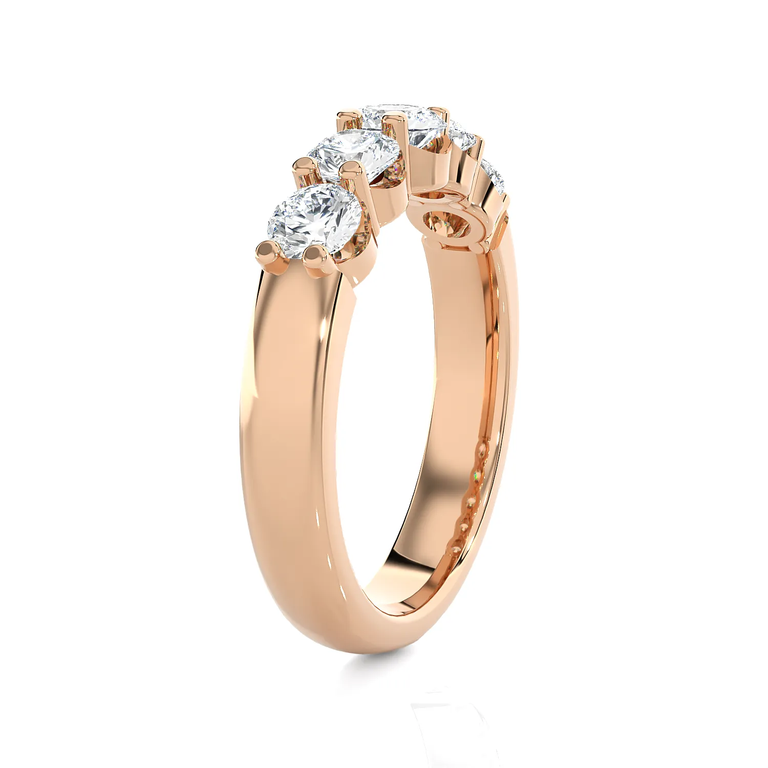 1 1/5 ctw Round Lab Grown Diamond Anniversary Ring