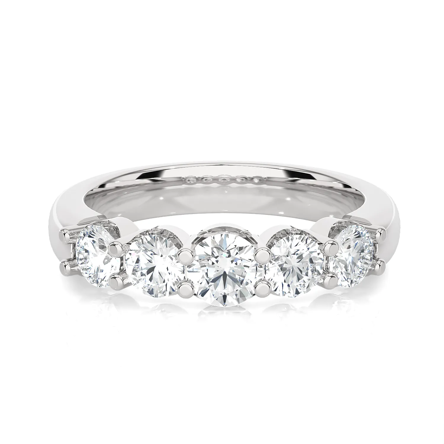 1 1/5 ctw Round Lab Grown Diamond Anniversary Ring