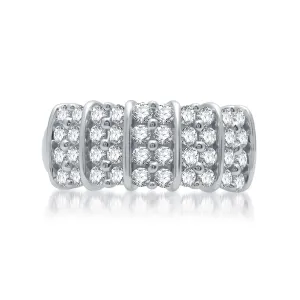 1 CTW Diamond Ring in Rhodium Plated Sterling Silver