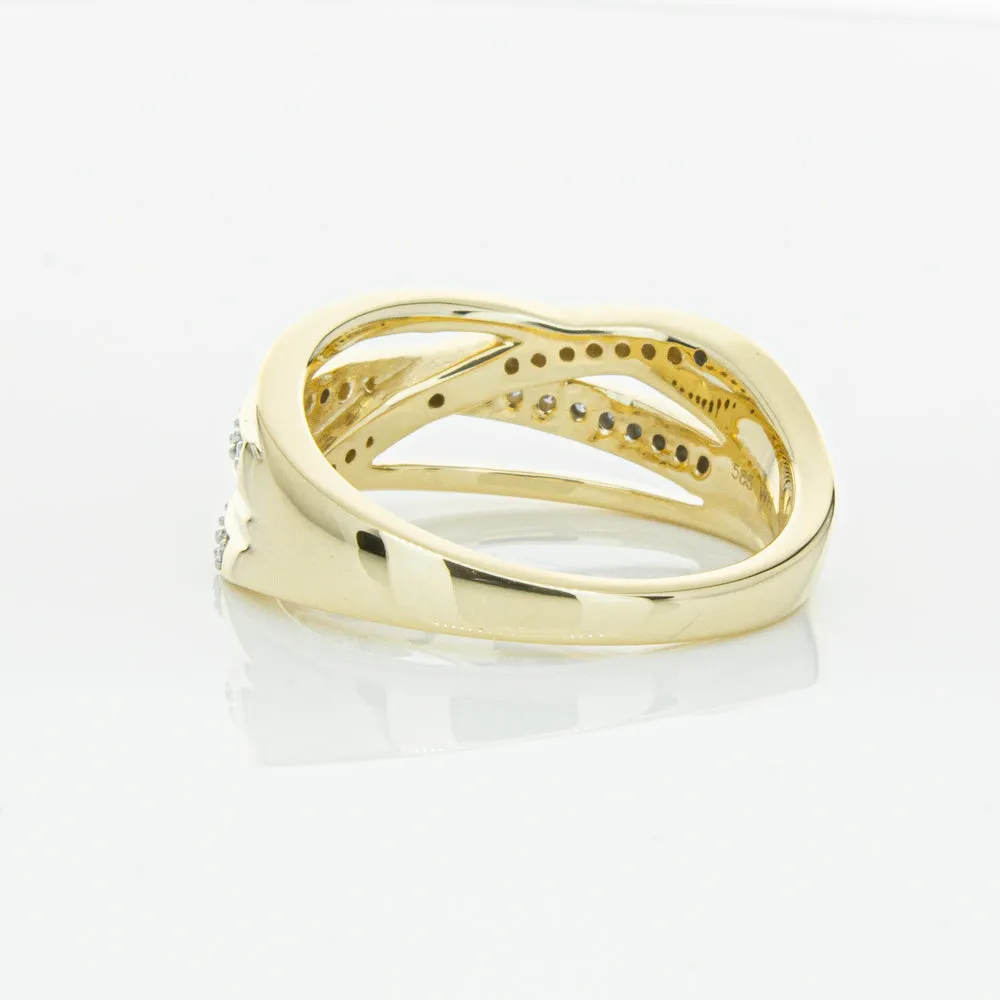 14ct Yellow Gold Diamond Nevaeh Band