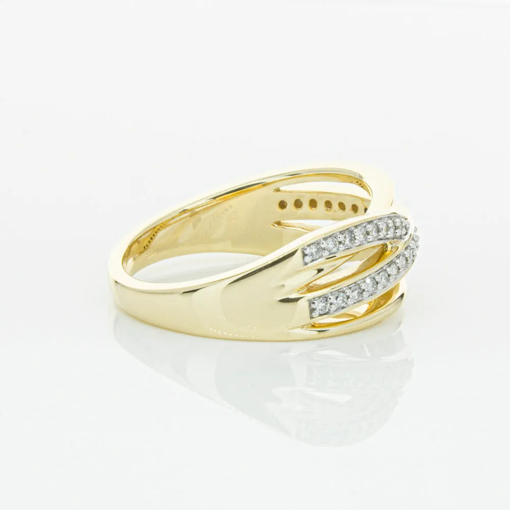 14ct Yellow Gold Diamond Nevaeh Band