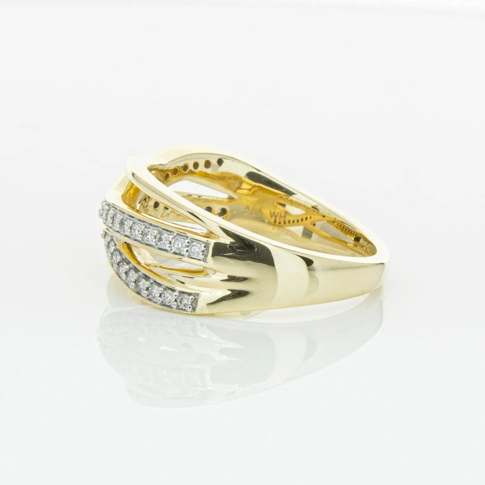 14ct Yellow Gold Diamond Nevaeh Band