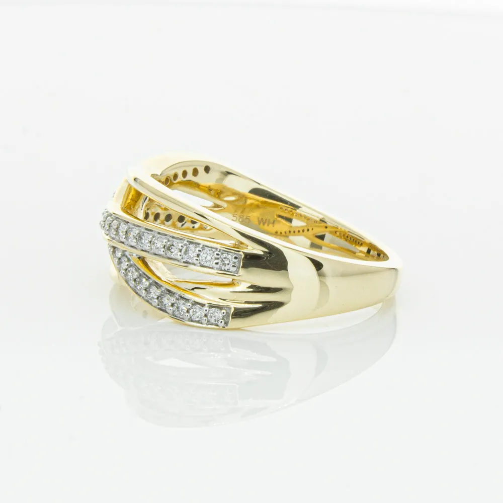 14ct Yellow Gold Diamond Nevaeh Band