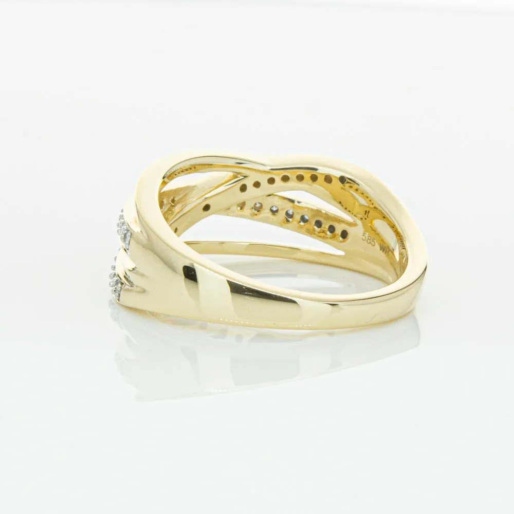 14ct Yellow Gold Diamond Nevaeh Band