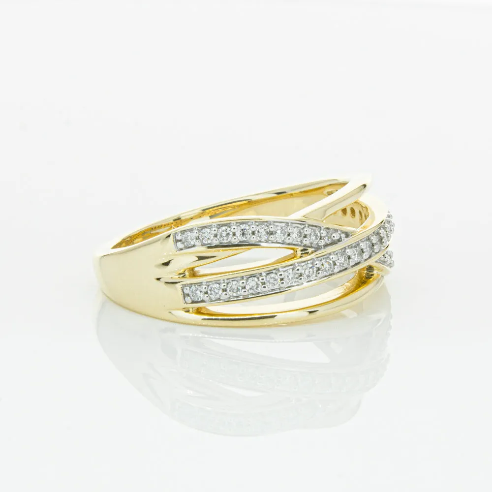 14ct Yellow Gold Diamond Nevaeh Band