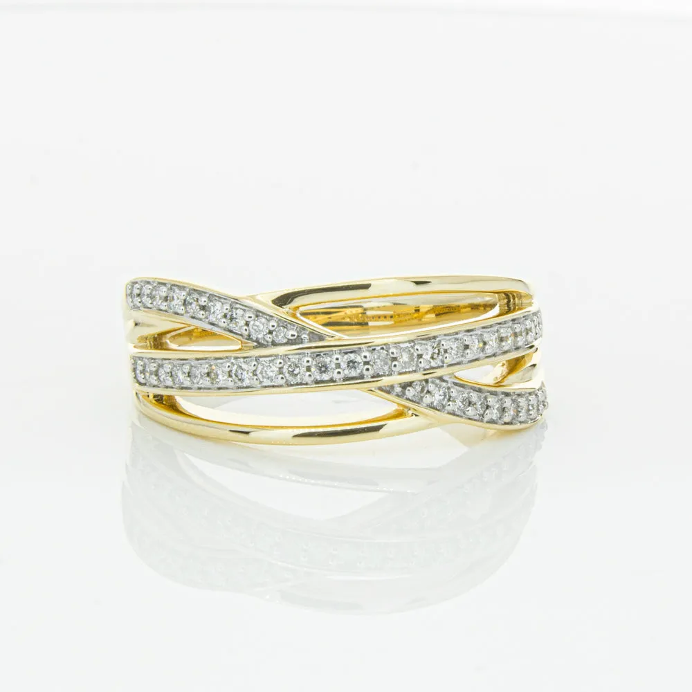 14ct Yellow Gold Diamond Nevaeh Band