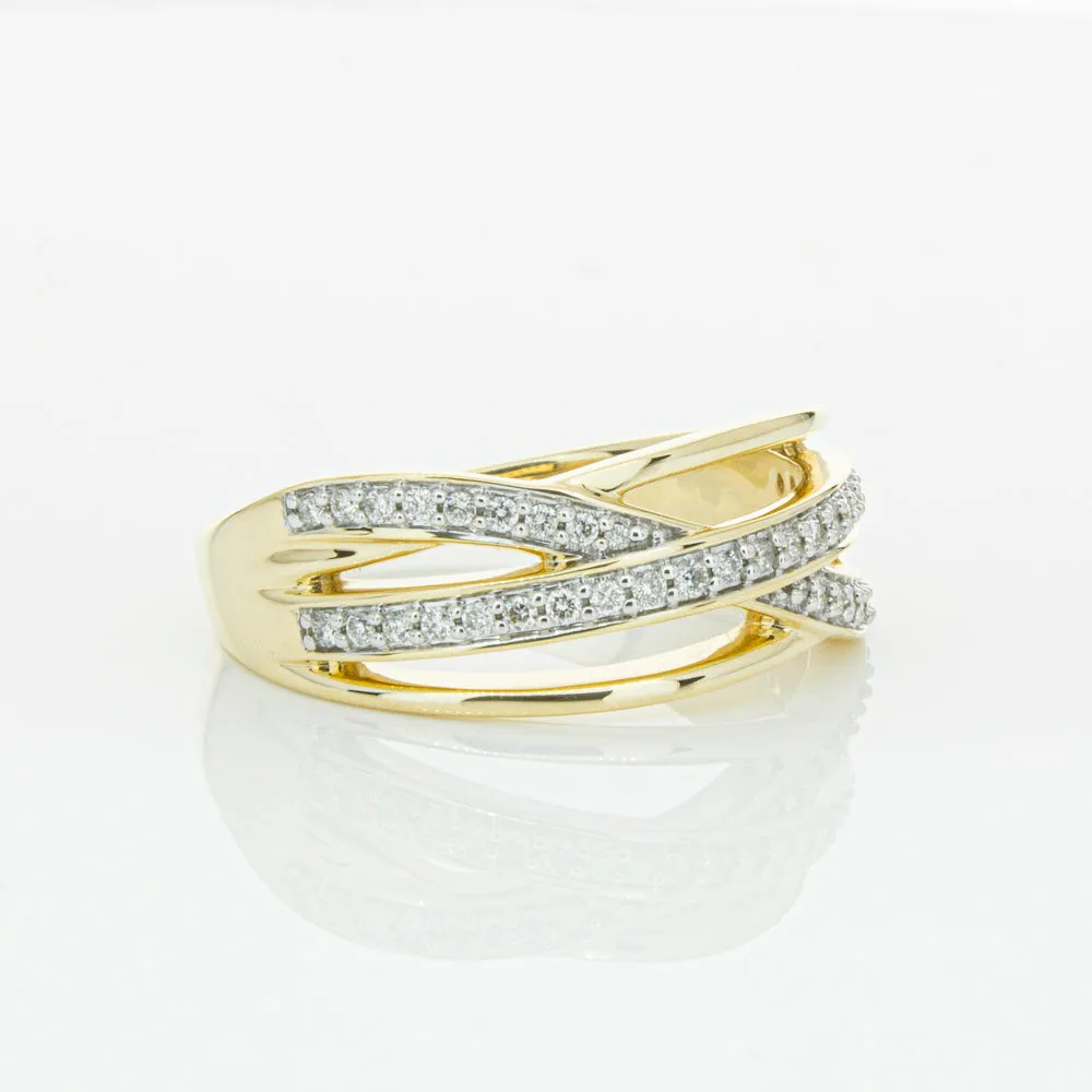 14ct Yellow Gold Diamond Nevaeh Band