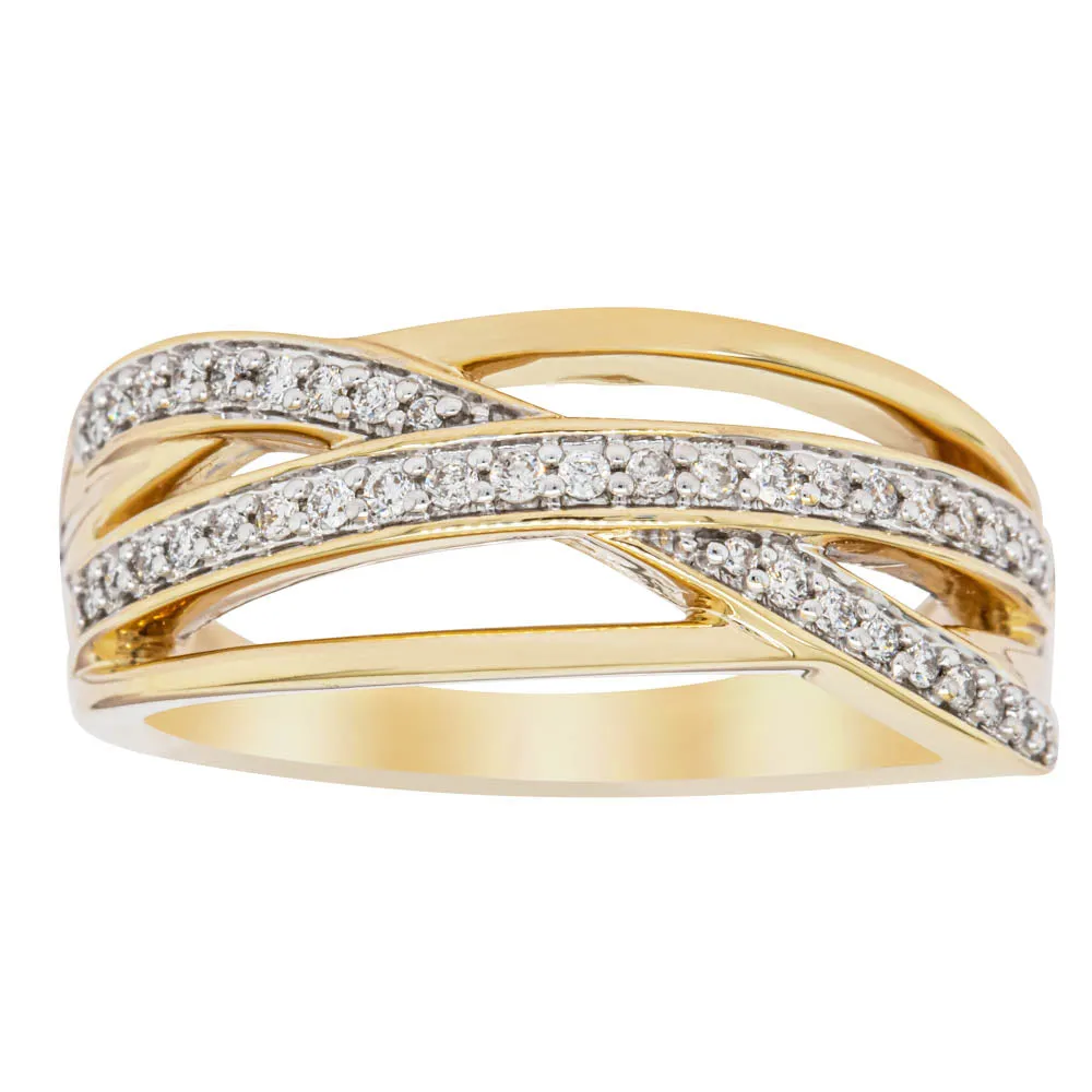 14ct Yellow Gold Diamond Nevaeh Band