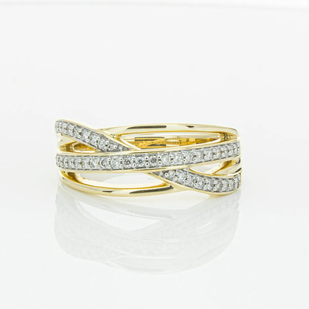 14ct Yellow Gold Diamond Nevaeh Band