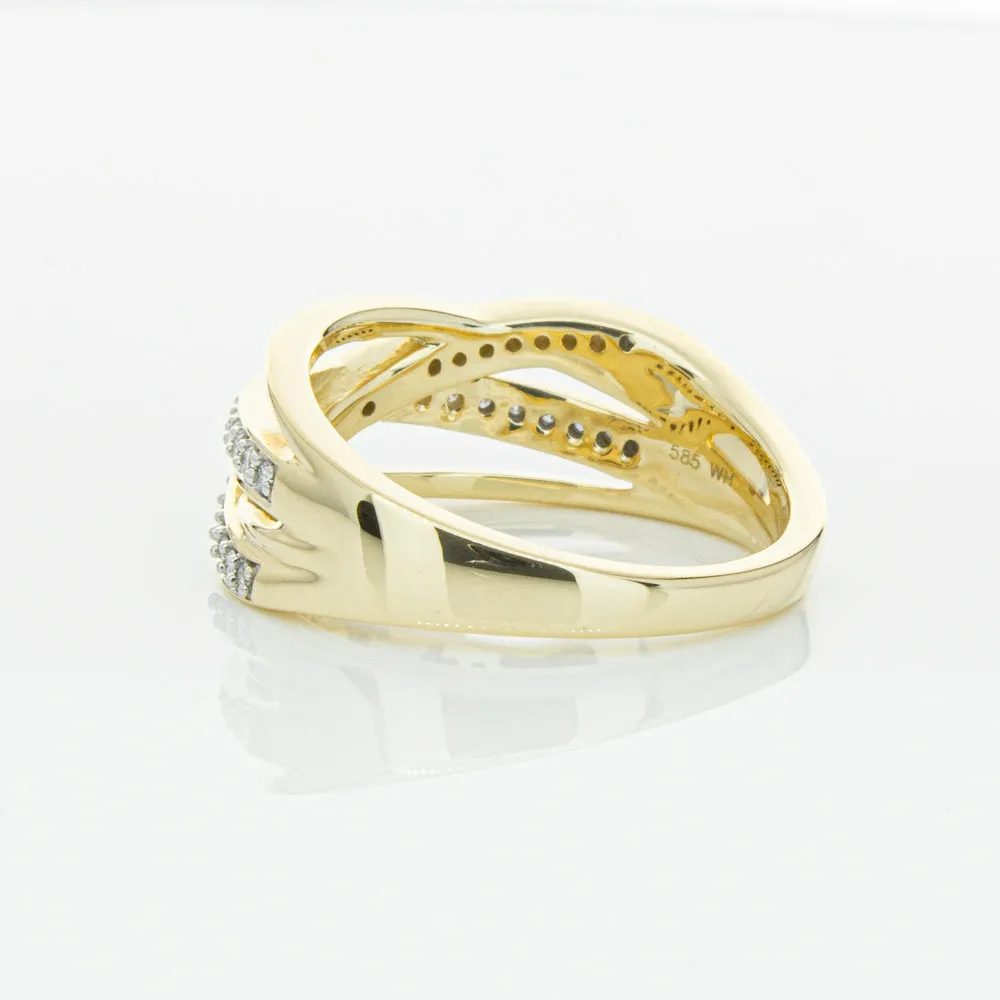 14ct Yellow Gold Diamond Nevaeh Band