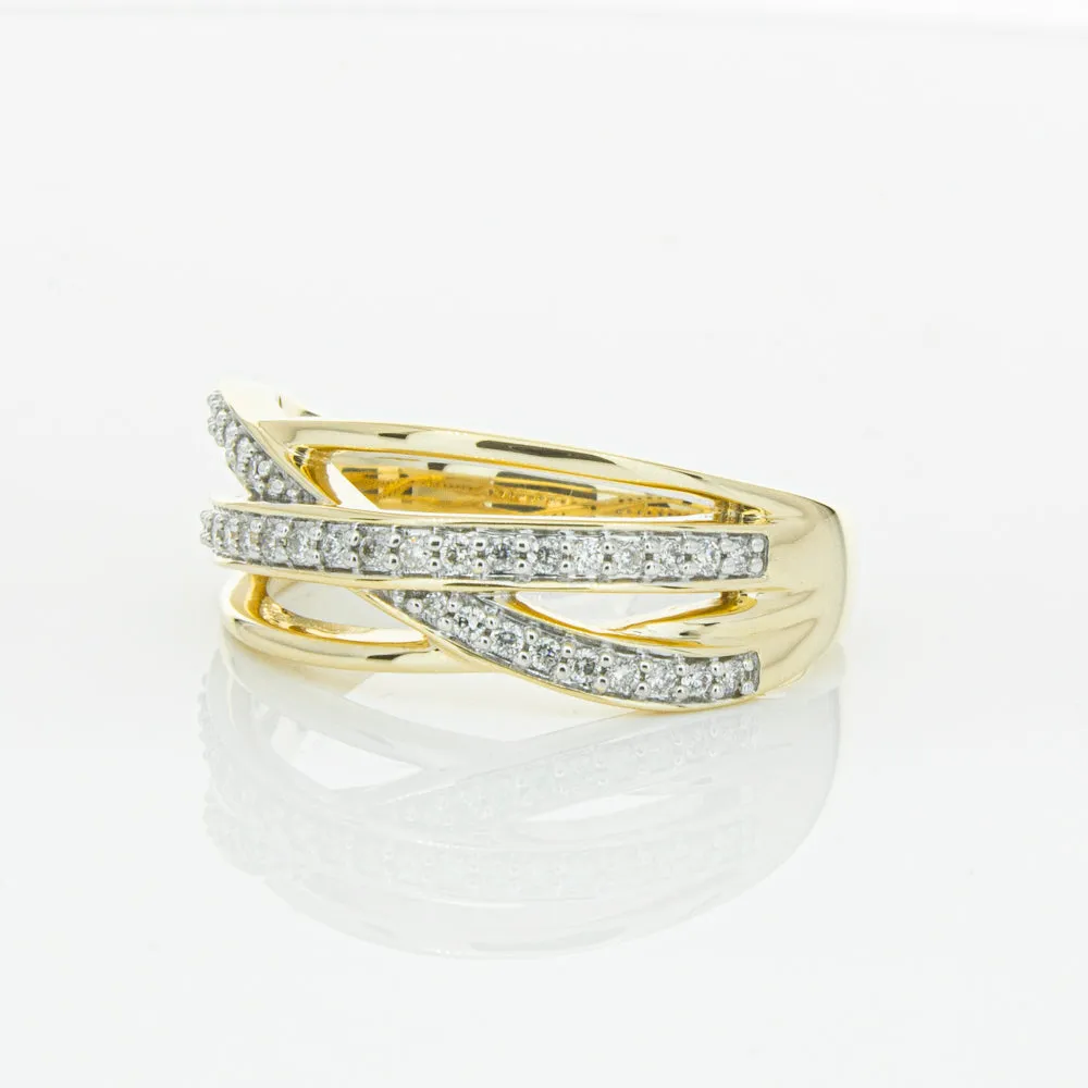 14ct Yellow Gold Diamond Nevaeh Band