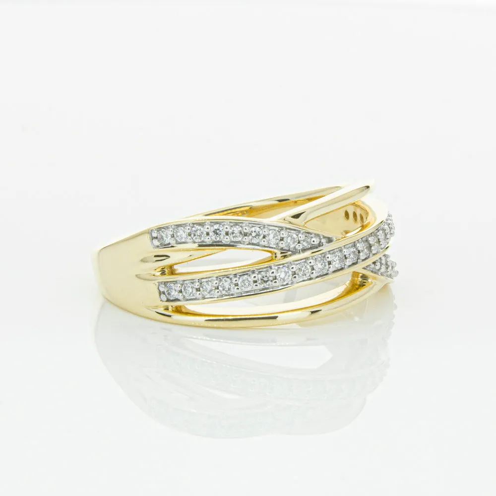 14ct Yellow Gold Diamond Nevaeh Band