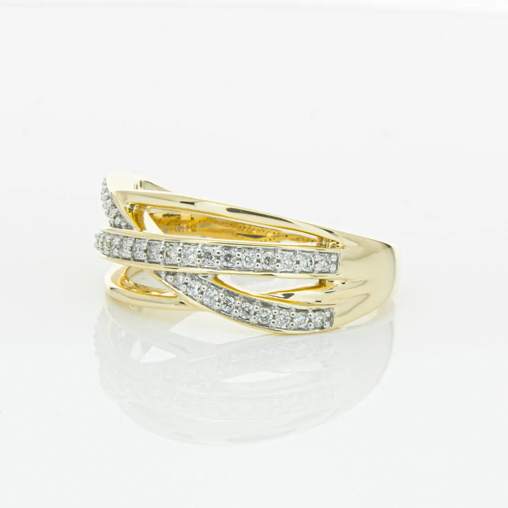 14ct Yellow Gold Diamond Nevaeh Band