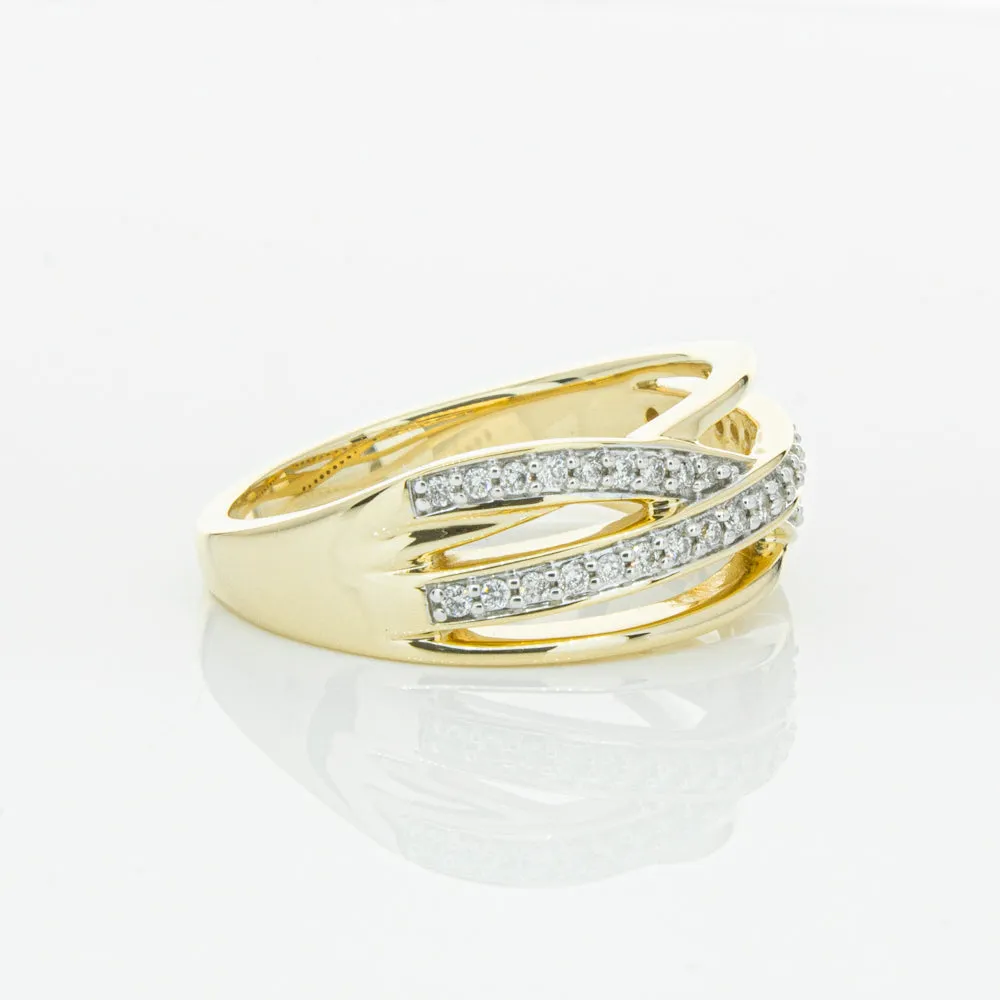 14ct Yellow Gold Diamond Nevaeh Band