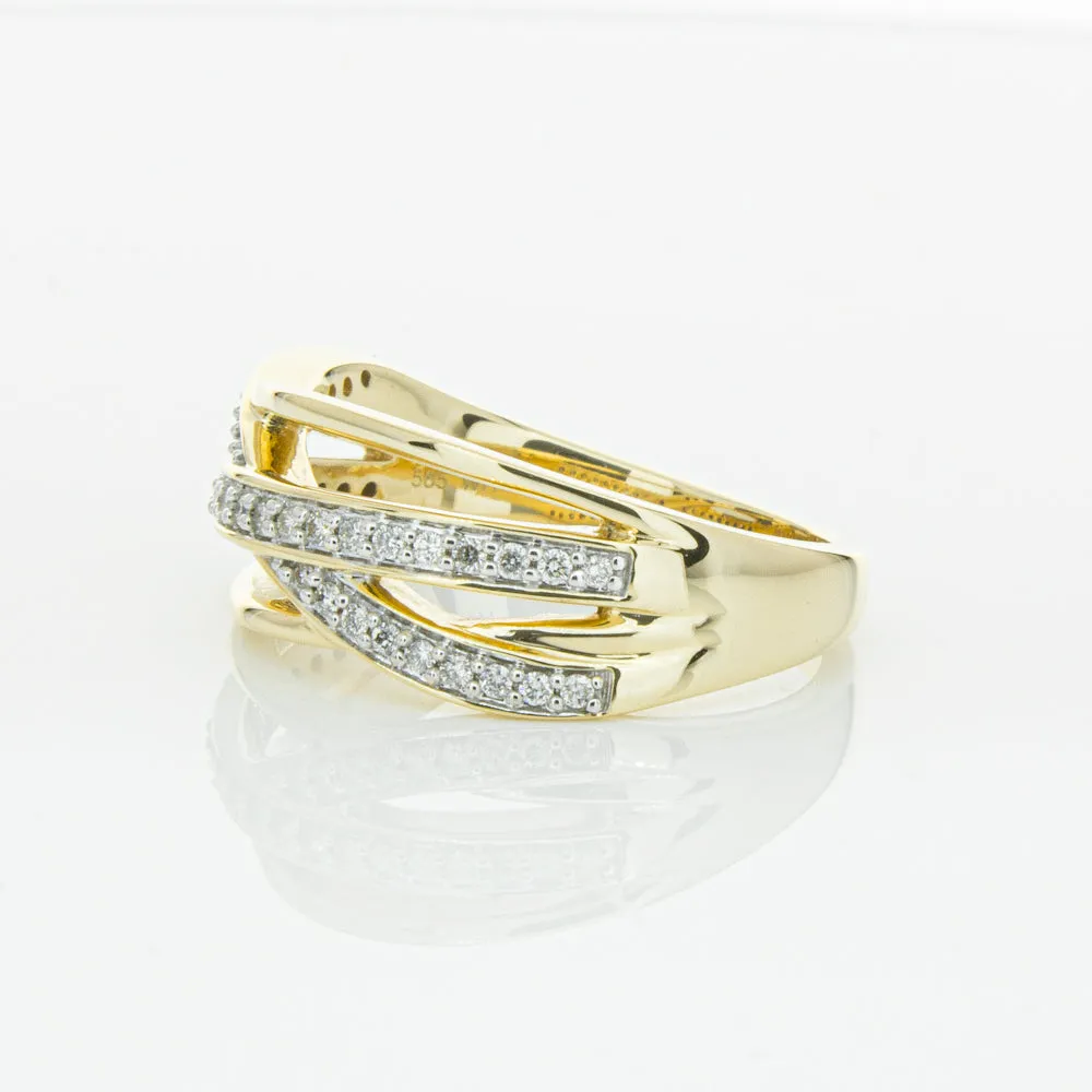 14ct Yellow Gold Diamond Nevaeh Band