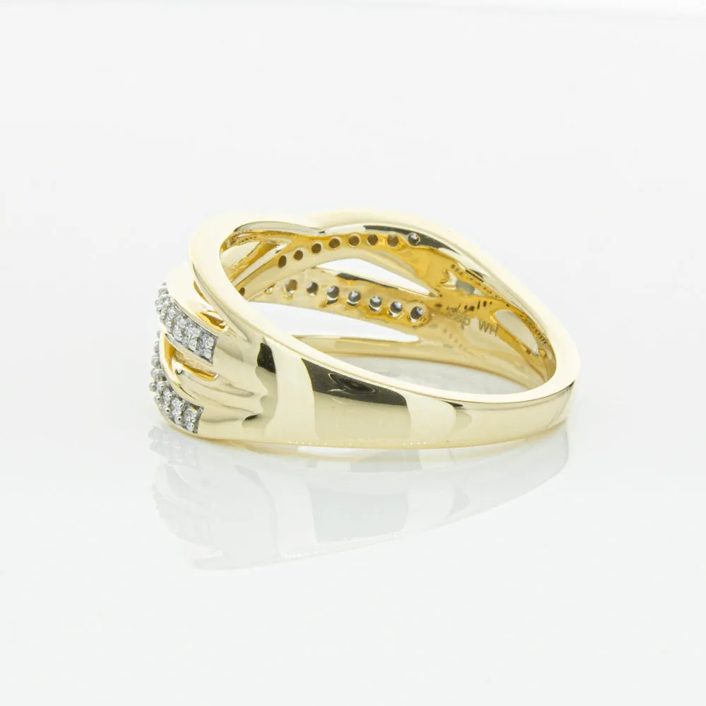 14ct Yellow Gold Diamond Nevaeh Band