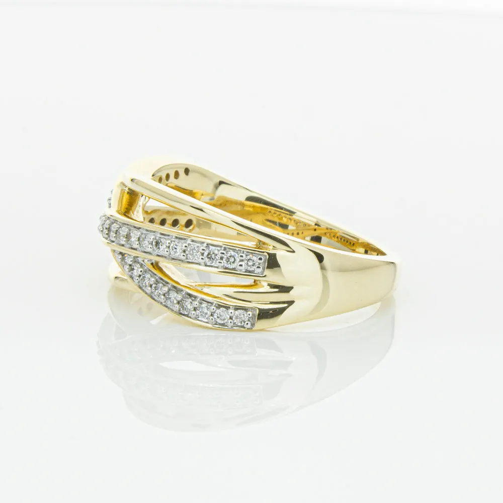 14ct Yellow Gold Diamond Nevaeh Band