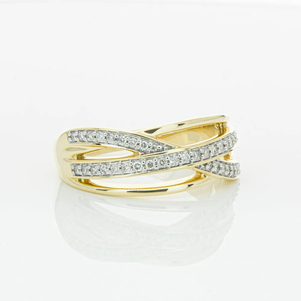 14ct Yellow Gold Diamond Nevaeh Band