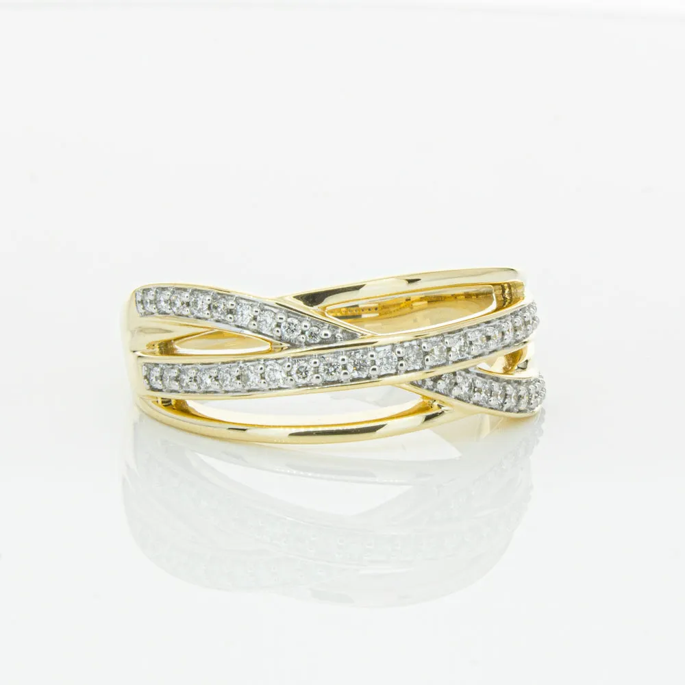 14ct Yellow Gold Diamond Nevaeh Band