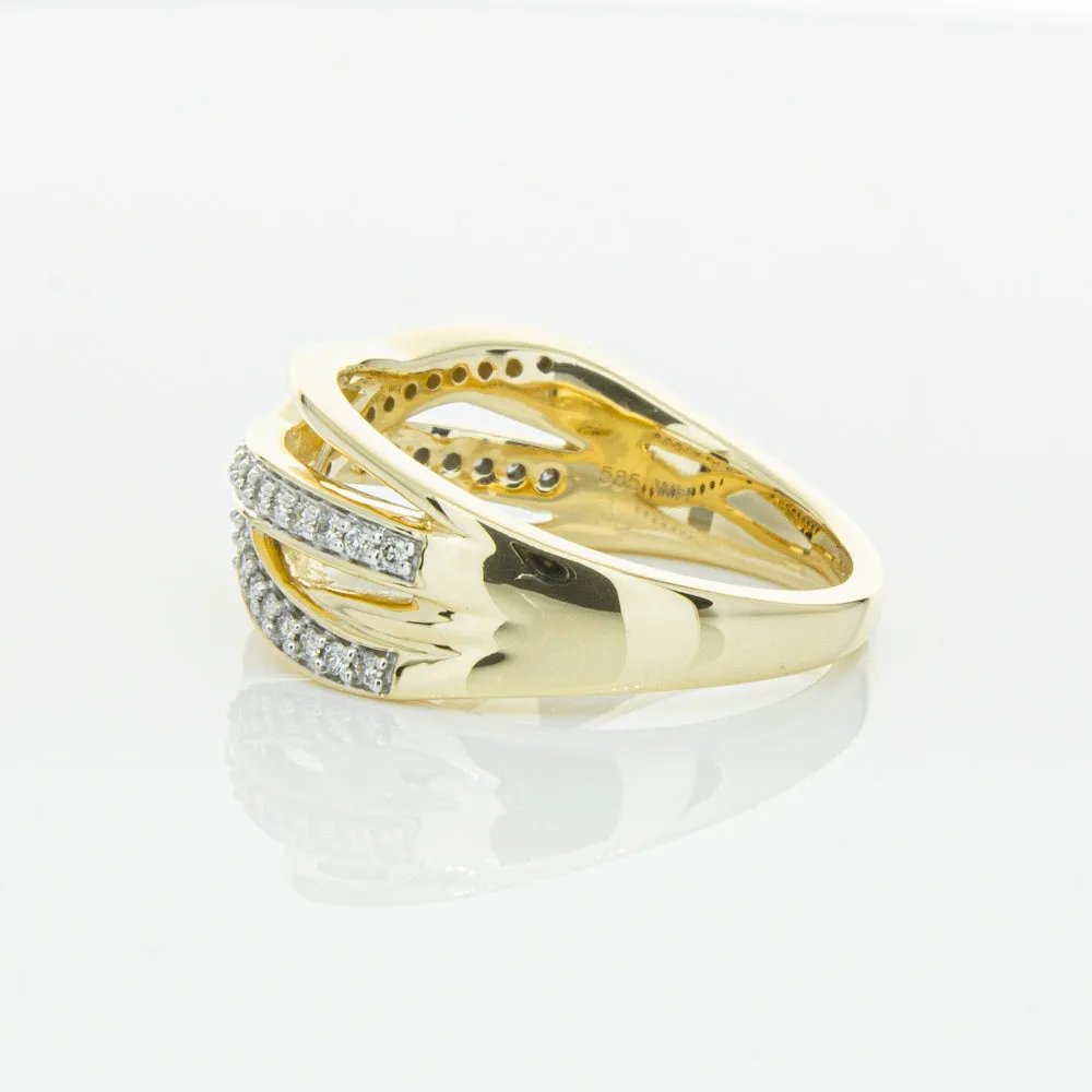 14ct Yellow Gold Diamond Nevaeh Band