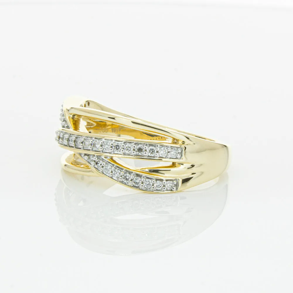 14ct Yellow Gold Diamond Nevaeh Band