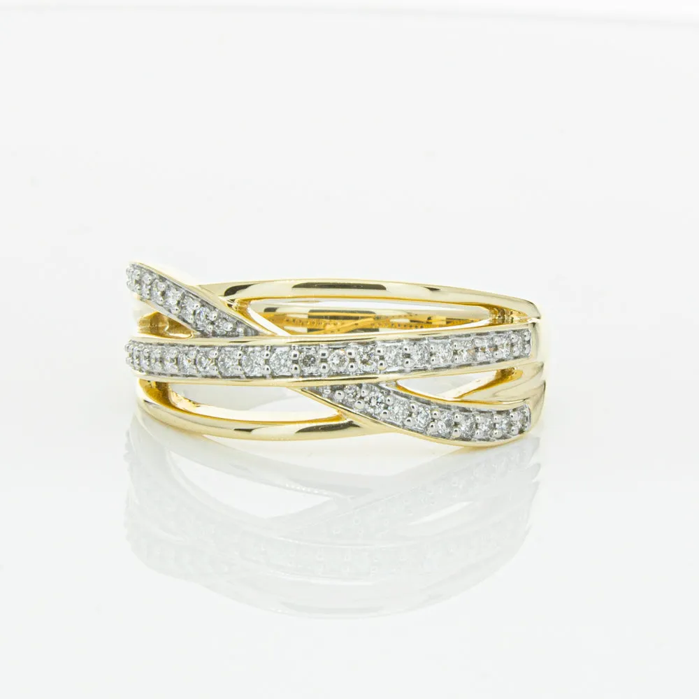 14ct Yellow Gold Diamond Nevaeh Band