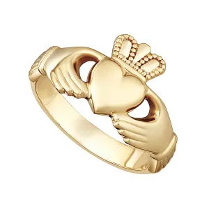 14K Gold Womens Claddagh Ring