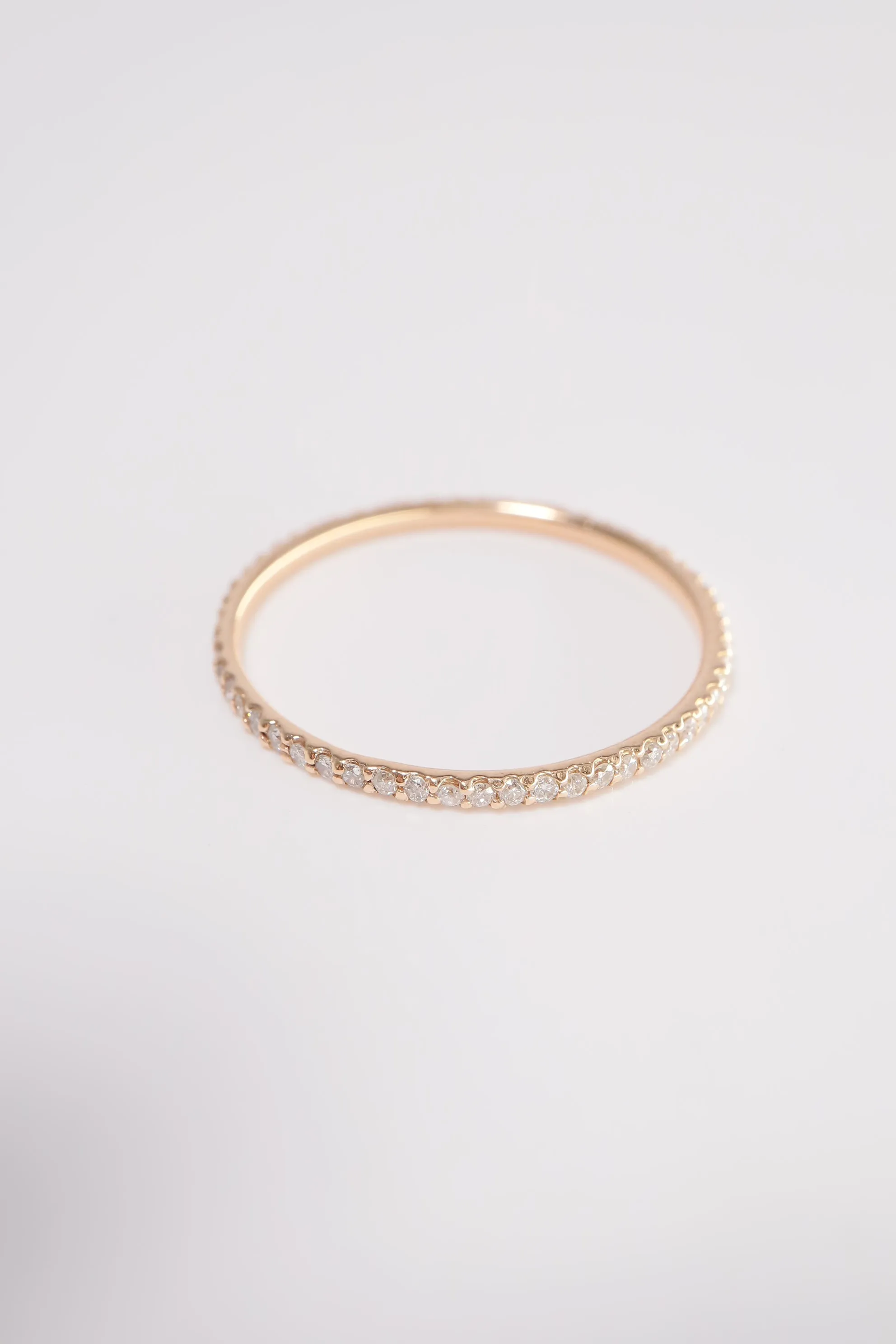 14K Solid Gold 1.5MM Natural Diamond Eternal Ring