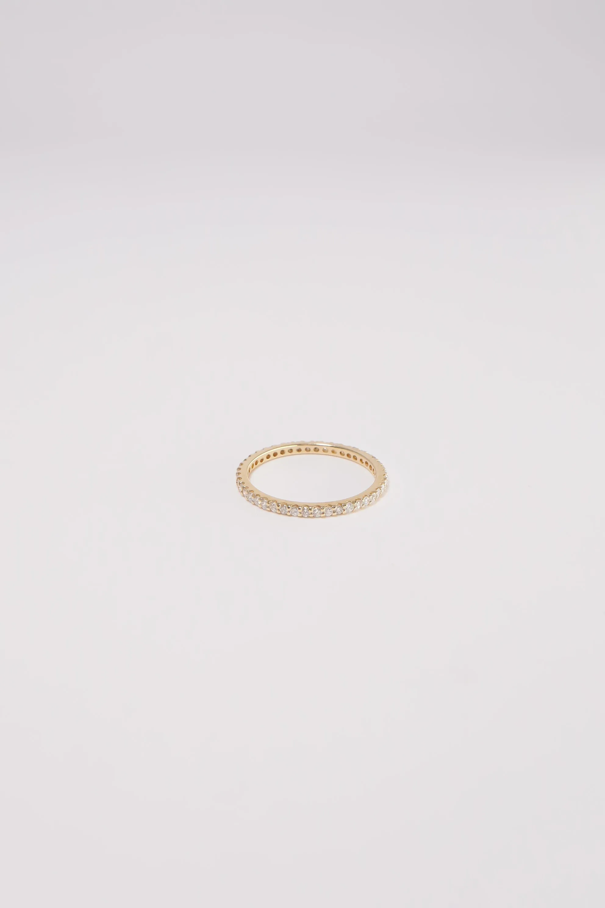 14K Solid Gold 1.5MM Natural Diamond Eternal Ring