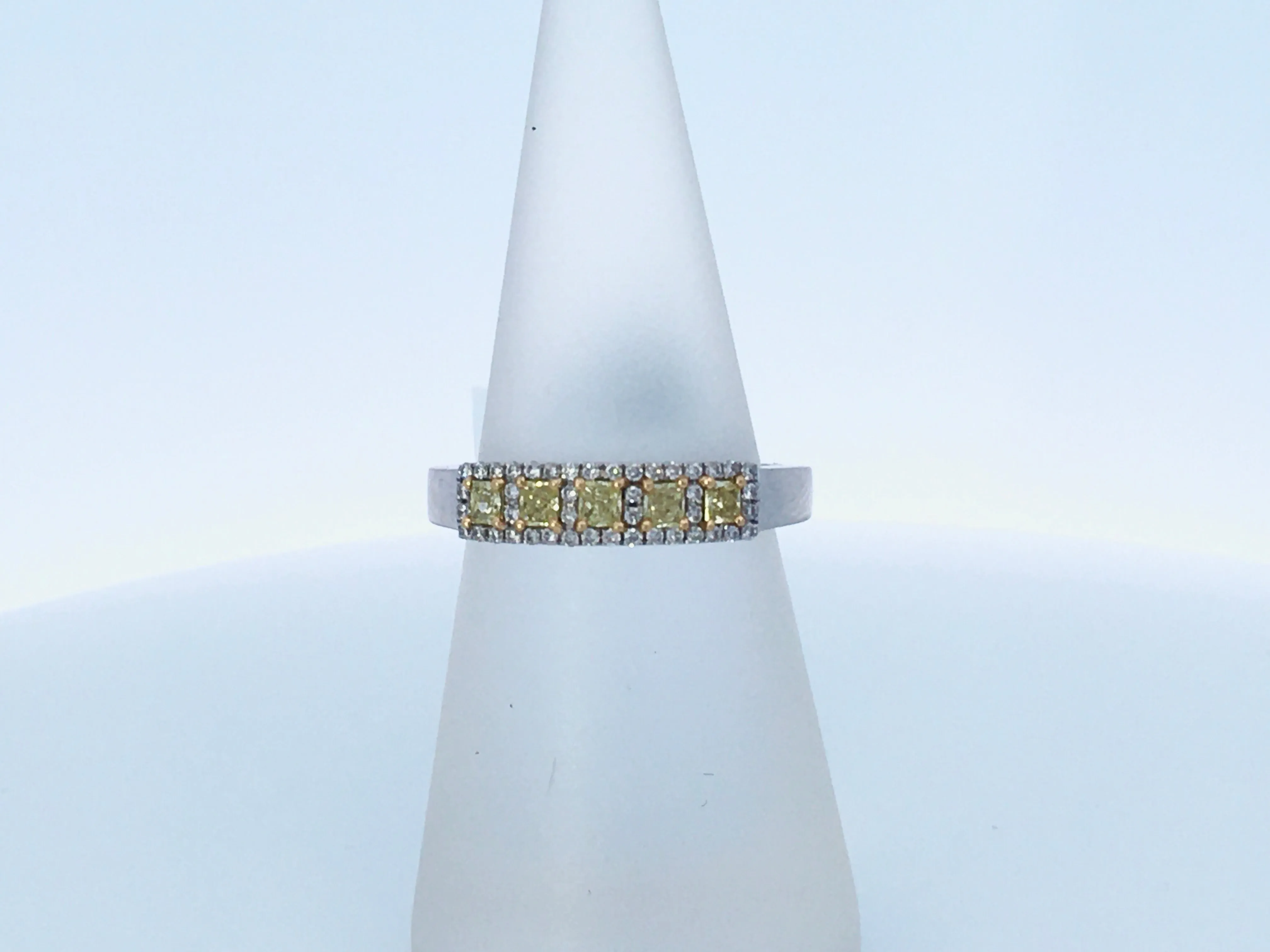 14K Two- Tone 0.30ct. Yellow Diamond Fashion Ring