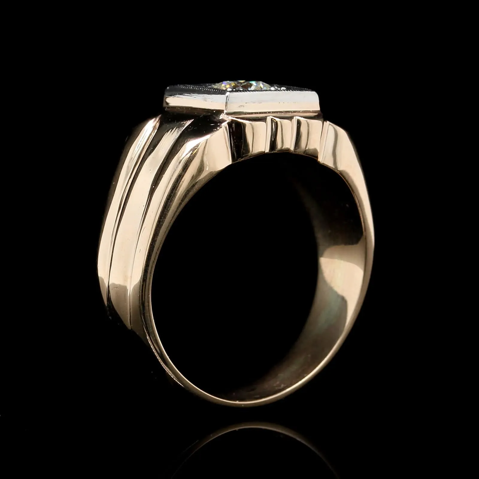 14K Two-Tone Gold Estate Diamond Ring