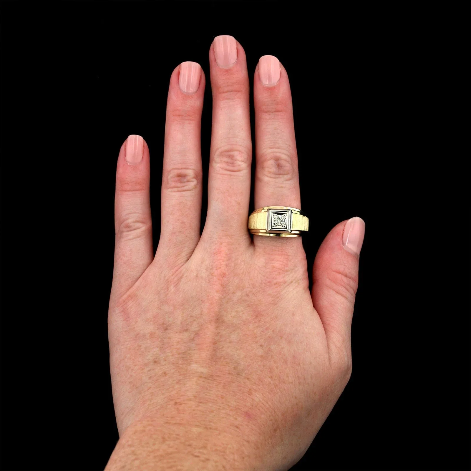 14K Two-tone Gold Estate Diamond Ring