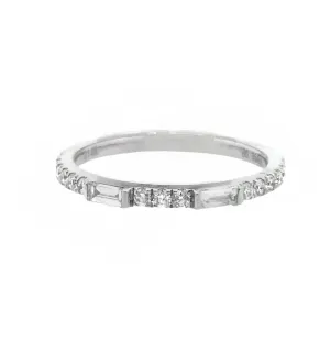 14K White Gold 0.35ct Diamond Women's Wedding Band