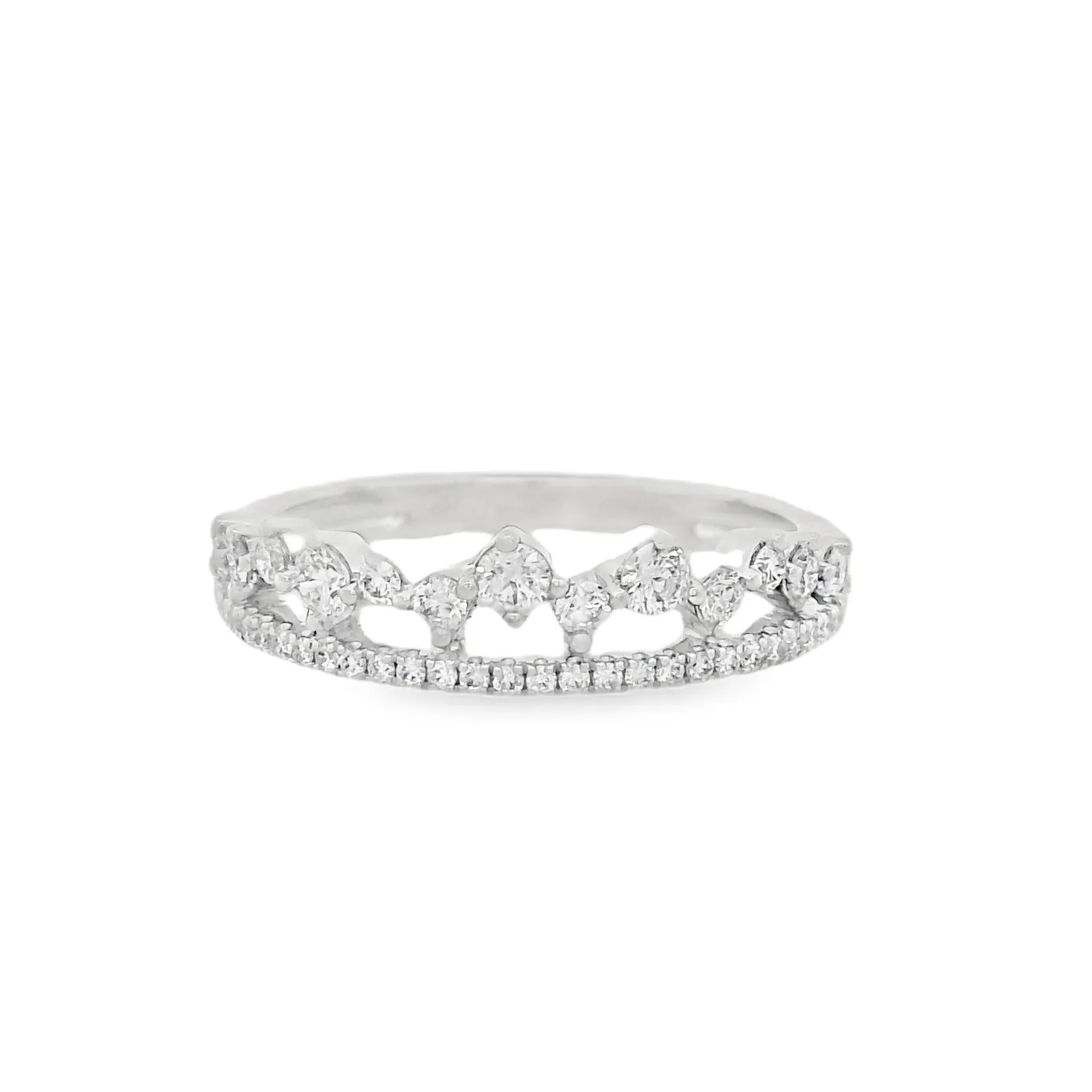 14K White Gold 0.39ct. Diamond Fashion Ring