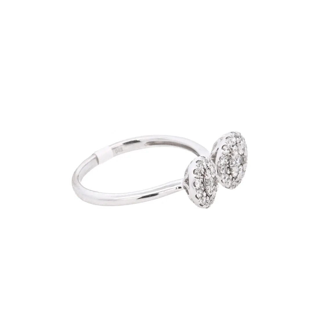 14K White Gold 0.48ct. Diamond Cluster Fashion Ring