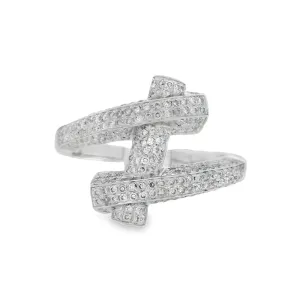 14K White Gold 0.50ct. Micro- Pave Diamond Fashion Ring