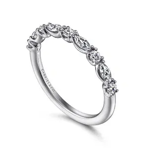 14K White Gold Diamond Matching Wedding Band