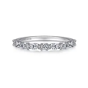 14K White Gold Diamond Matching Wedding Band