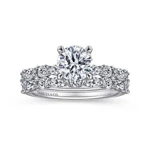 14K White Gold Diamond Matching Wedding Band