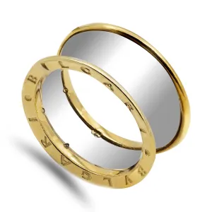 18K Two Tone Gold Men's Ring