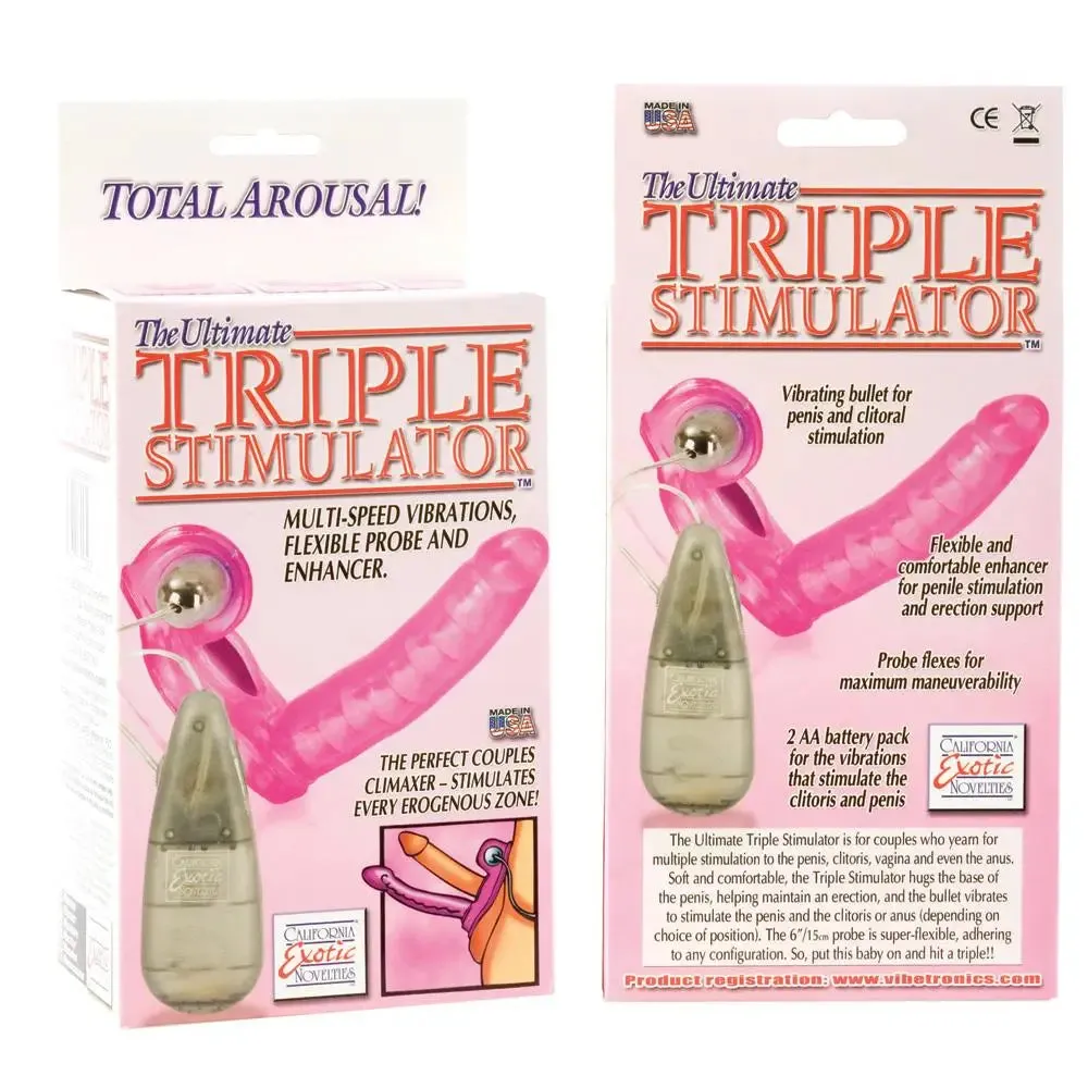 6-inch Pink Dildo and Cock Ring with Multi-speed Bullet Vibrator