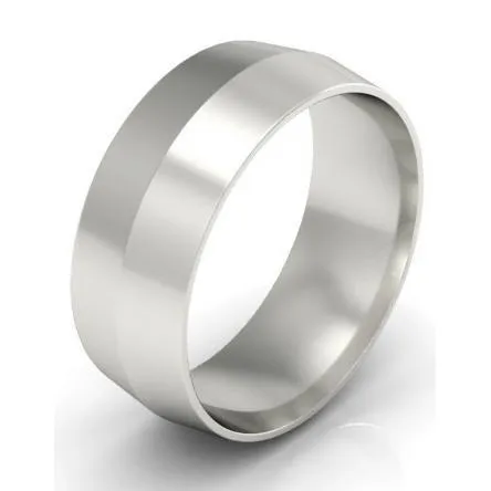 7mm Knife Edge Wedding Ring in 18-Karat