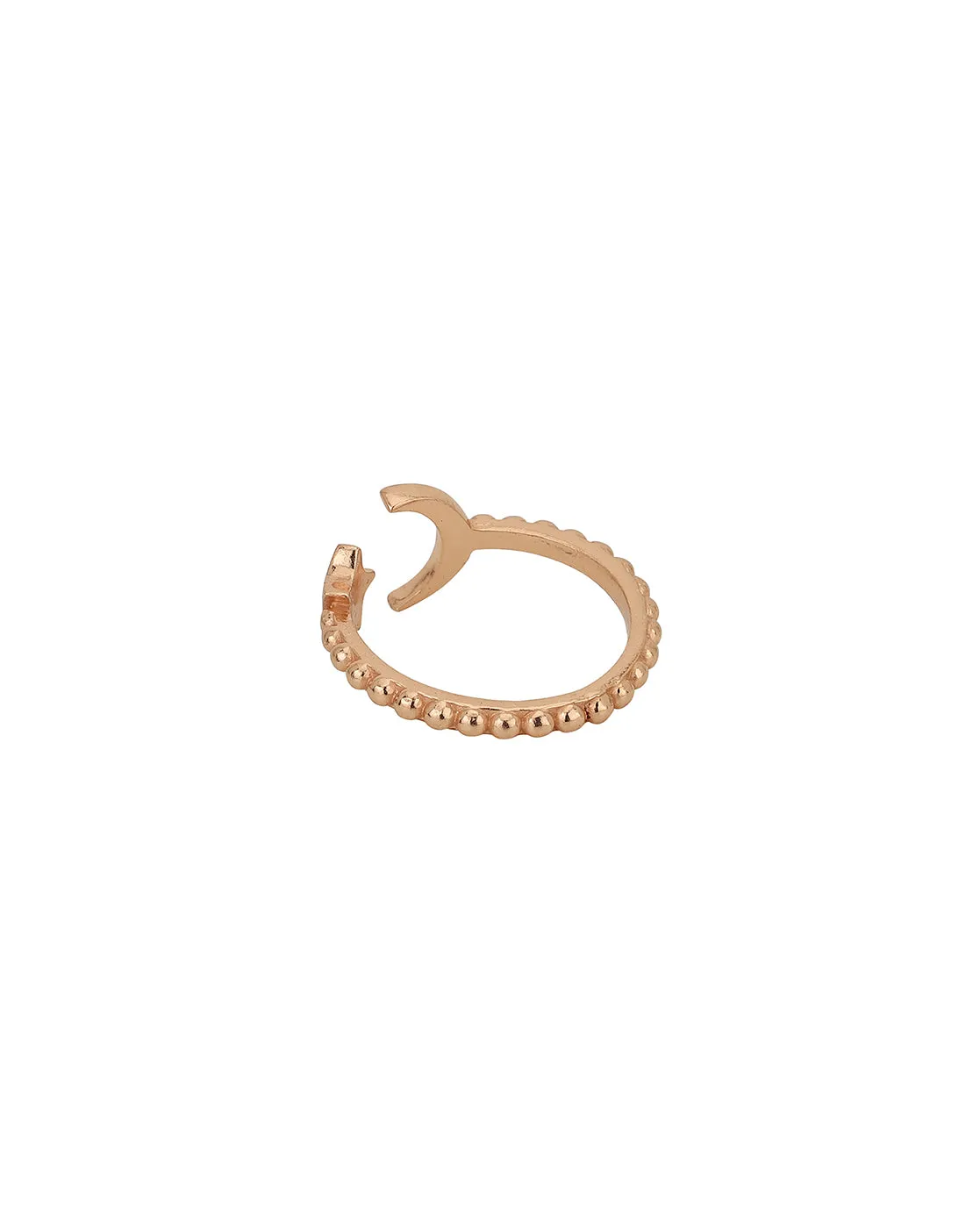 925 Sterling Silver 18Kt Rose Gold Plated Adjustable Ring