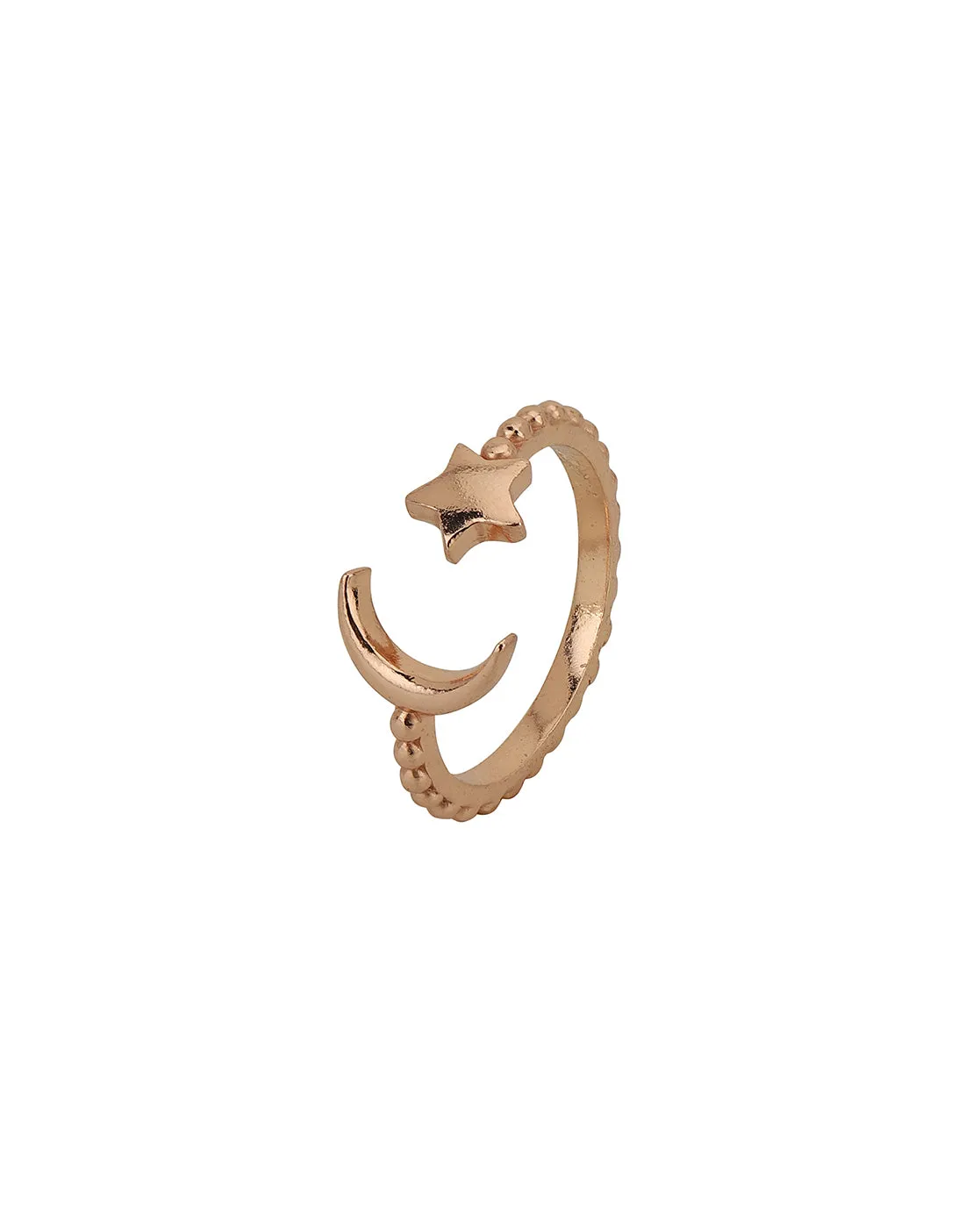 925 Sterling Silver 18Kt Rose Gold Plated Adjustable Ring