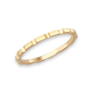 9ct Gold Stacking Ring, Sleek Brick Stack Design, 1.5mm, Available in All Sizes